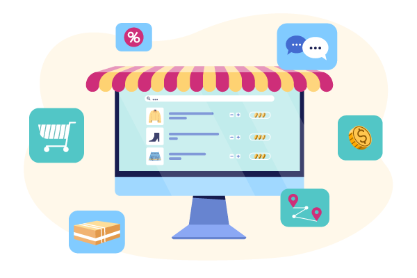 ilustracao lojas marketplaces