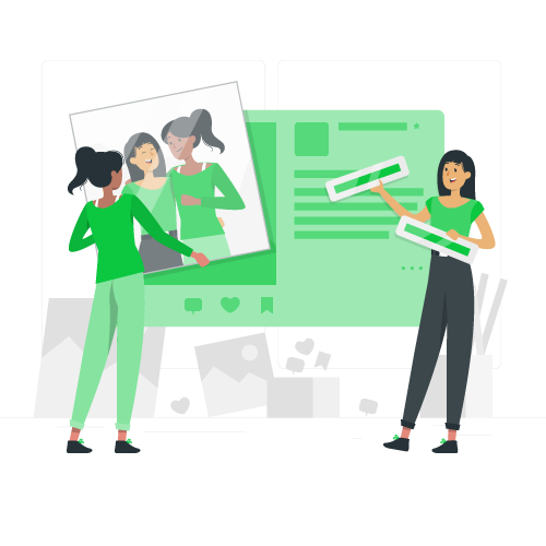 ilustracao producao de conteudo